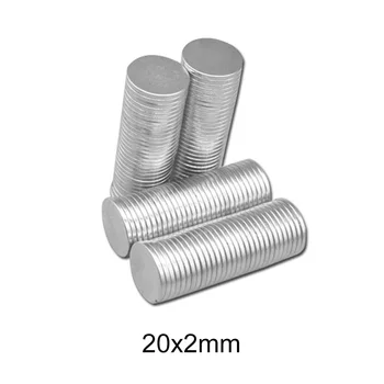 5~100buc 20x2 mm Super-Puternic Magnetic Puternic magnet 20mmx2mm Permanent Magneți din Neodim disc 20x2mm Magnet Rotund foaie 20*2
