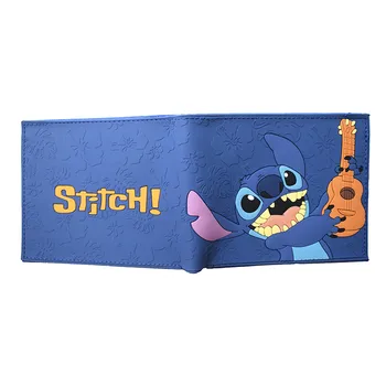 PVC Fierbinte Desene animate Stitch Portofel Albastru Roz Stitch Lilo Scurt Pungă cu Monede de Buzunar pentru Copii Tineri