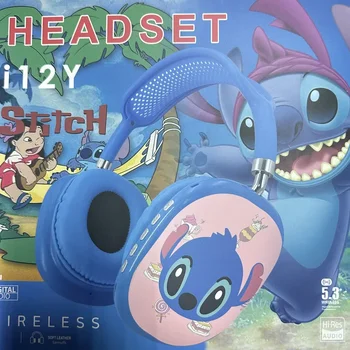 Cusatura wireless Bluetooth pentru copii căști i12Y HIFI stereo căști cu microfon, cadouri pentru copii de desene animate anime
