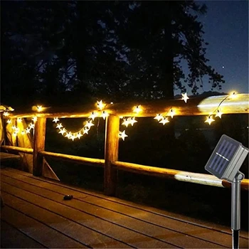 LED Star zână Lampa Solara LED-uri de Putere Șir de Lumini de para basm Solare Ghirlande Grădină Crăciun Decor Nunta în aer liber