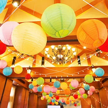 1 BUC 7size (4-16inch) Alb de China Paper Lantern de Hârtie Decorative Lampion Mingea Festival Petrecere de Nunta de Decorare doresc felinare