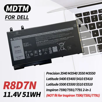 R8D7N Baterie Laptop pentru Dell Precision 3540 M3550 Latitudine 5400 5510 Inspiron 7590/7591/7791 2-în-1 0R8D7N H82T6 0C5GV2 0W8GMW