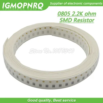 300pcs 0805 SMD Rezistor 2.2 K ohm Chip Rezistor 1/8W 2.2 K 2K2 ohmi 0805-2.2 K