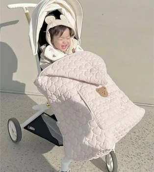 Coreea Style Toamnă Iarnă Cărucior Pentru Copii Patura De Desene Animate Îngroșat Cald Baby Quilt Copil Cărucior Sac De Dormit Copii Curele