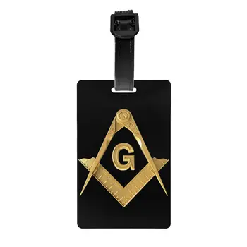 Aur Francmason Logo-ul Bagaje Tag-ul Personalizat Masonice Mason Bagaje Tag-uri de Confidențialitate Acoperă Eticheta ID