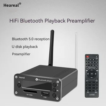 Receptor Bluetooth player audio wireless la amplificator difuzoare lossless U disc redare card SD control de la distanță hifi preamplificator