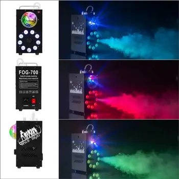 LED 700W mașină de ceață RGB trei-în-unul magic ball culoare ceață mașină dj disco control sunet strobe club de noapte, lampă mașină de fum