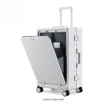Internat geanta de aluminiu durabil valiza，cadru de Aluminiu valiza，deschidere Față cu USB pentru încărcare antrenor geantă de 20 de inch transport