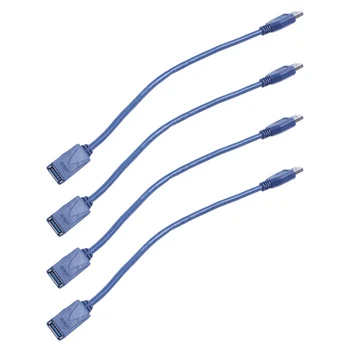 4X Albastru USB 3.0 mascul la Mascul F/M Tip Conector Cablu de Extensie 30cm