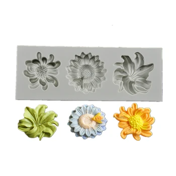 3 Stiluri de Flori Arylic Rășină Flori de mucegai Silicon,fondant Lut matrite,zahăr instrumente artizanale,ciocolata mucegai, Forme Pentru Prăjituri H522