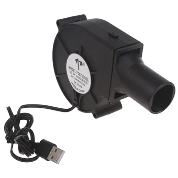 9.7x9.7x3.3cm 5V Ventilator și USB Singură linie Suflator pentru Gratar si Lemne de foc Aragaz