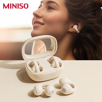 Original MINISO A02 Căști Bluetooth de Ureche Clip Sport Căști fără Fir LED Digital Display Touch Control Pavilioane 2023 Noi