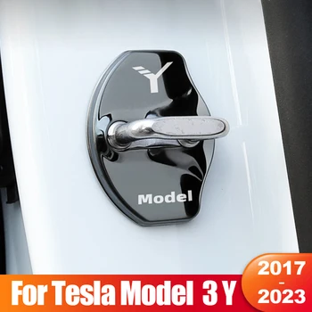 Pentru Tesla Model 3 Y 2017- 2020 2021 2022 2023 Auto Door Lock Catarama Tăiați Capacul De Protecție Rugina Autocolant Accesorii Model3 Trei