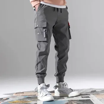 Barbati Camuflaj Elasticitatea Militar Cargo Pantaloni Cordon Multi Buzunare Fundul Casual Pantaloni Jogger