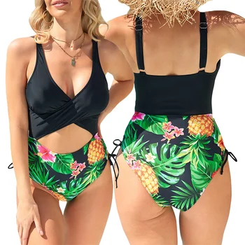 Femei Bikini Fără Mâneci Romper Off-Umăr V Gât Înot De Vară Pe Plajă, Costume De Baie