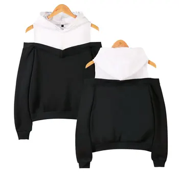 Off-umăr pulover Hoodie Confortabil și Liber Hanorac Casual All-meci Harajuku Unisex cu Glugă topuri