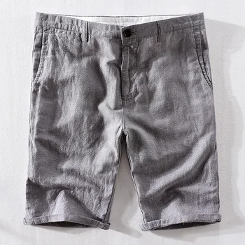 Noi Italia pantaloni scurți de plajă barbati brand de lenjerie de pat cu dungi casual mens scurt puls dimensiune 40 de bumbac pantaloni scurți de moda de sex masculin pantalones