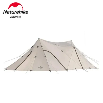 Naturehike Camping Modernizate Cu Strat De Argint Versiune Un Turn Cort Baldachin În Aer Liber 8-10 Persoane Camping Supradimensionate Impermeabil Tent