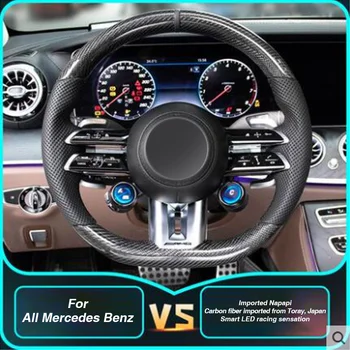 Auto personalizate Volan Pentru Mercedes Benz E C a S Clasa GLA GLC GLB GLE Interior Dotari Paddle Shift Fibra de Carbon
