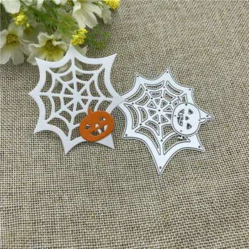 Spider web decor card de Tăiere de Metal Moare Șabloane Pentru DIY Scrapbooking Decorative Relief Artizanat Mor de Tăiere Șablon