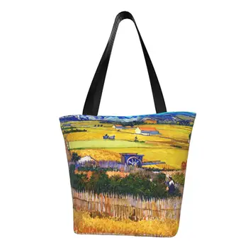 Van Gogh Geanta Shopper Toamna Rural De Călătorie, Genți De Mână Doamnelor Design Grafic Geantă De Umăr Y2k Pânză Tote Sac
