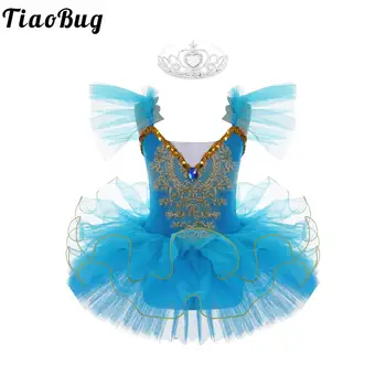 Copii Fete De Balet Tutu Dress Temă Petrecere De Aniversare Printesa Rochii Dans Balerina Pe Scena Pentru Dans Costum Lacul Lebedelor