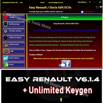 Ușor Renault 6.14 Software pentru Renault ECU Programator Clar Accident Airbag Cheile de Carte UCH de LUCRU Curat cu OBDLink Renolink