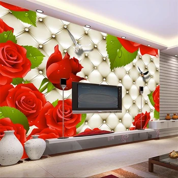beibehang Personalizat tapet 3d stereoscopic flori picturi murale fondul TV camera de zi dormitor moale papel de parede foto de perete de hârtie