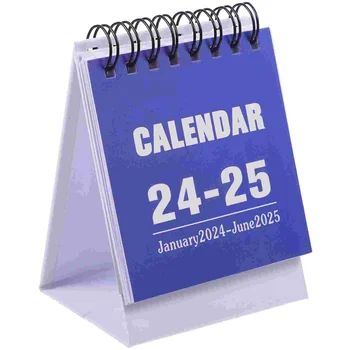 2024 2025 Mini-Calendar De Birou Calendar De Hârtie În Picioare Oglindită Calendar Jan 2024 Iunie 2025 Calendar Portabil Cort Calendare De Sârmă