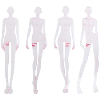 Moda Ilustrare Conducători Schiță Template-Uri De Conducător De Cusut Umanoid Modele De Design De Îmbrăcăminte De Măsurare,Tip O