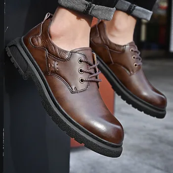 2023 NOU Low-ajuta casual barbati din piele mici pantofi Britanic stilul de afaceri de rochie pantofi pentru bărbați tendință de primăvară și de vară de marfă pantofi