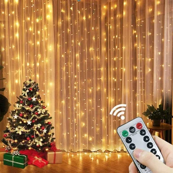 6x3M LED Lumini de Basm Ghirlanda USB Lampa Cortina Șir de Lumini Pentru Petrecere de Anul Nou Nunta Bedroom Garden Home Decor de Crăciun