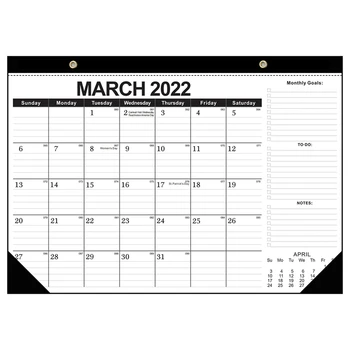 2022 Wall Calendar - Calendar Lunar 2022,Calendar, Cu Paturi Twin,Birou Calendar, Calendar De Perete Cu Scris Blocuri Și Datele