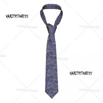 Personalizate Bandană Destul De Boem Art Paisley Cravata Barbati Moda Mătase Albastră Petrecere Cravata