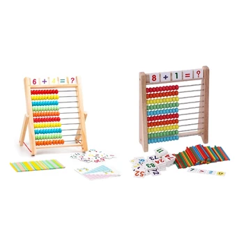 Abac din lemn Matematica Jucărie pentru Copii Jocuri de Învățare Educative pentru Preșcolari și Clasele