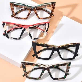 Noi Ochi de Pisica Stil Optic Ochelari și ochelari de Soare Pentru Femei și Bărbați de Culoare Multi Ingredient Mată Cadru Personalizabil lentile