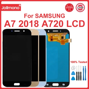 A720 Lcd Pentru Samsung Galaxy A7 2017 Display LCD Touch Ecran Digitizor de Asamblare Pentru Samsung A720 A720F SM-A720F Lcd-uri