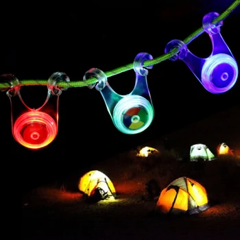 LED Breloc Cort Lumina Lumina Șir Coarda Garda Agățat Lumini Mini Lanterna Camping în aer liber Grădină Impermeabil Lampă de Urgență