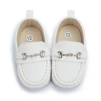 0-18 Luni Băiețel Nou-născut Fete Pantofi de Mers pe jos Sugari Moda Clasică PU Moale Crib Pantofi Casual Prima Pietoni