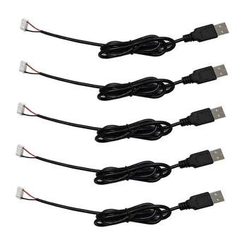 5Packs 70cm 27.6 inch USB JST PHR-6pini Cablu de Alimentare Teren 2.0 Conector adaptor