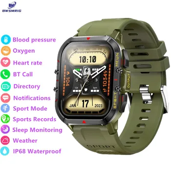 Nouă Bărbați Ceas Inteligent Bluetooth Apel IP68 rezistent la apa Tensiunii arteriale Rata de Inima de Monitorizare de Somn în aer liber Sport Smartwatch Bărbați