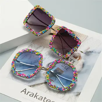 Steampunk colorate ochelari de Soare Retro UV400 Estetice Ochelari de Soare Punk Nuante pentru Fotografie Recuzită Consumabile