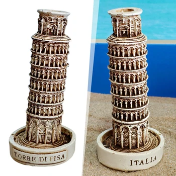Turnul din Pisa Figurine de Suveniruri Rezervor de Pește Decor de Colecție Acasă Ornament Micro Nano Blocuri de Acțiune Figura
