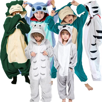 Copii Kigurumi Pijama Fleece Pentru Copii Salopete Pentru Copii Animal Corp Plin Salopeta Dintr-O Bucata Pijamale Fete De Halloween Cosplay Costum