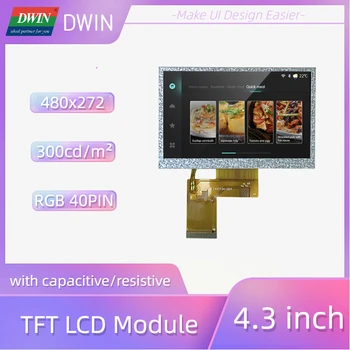 DWIN Ieftine 4.3 Inch 480xRGBx272 40PIN TN TFT Color LCD Ecran Display 100% Testat