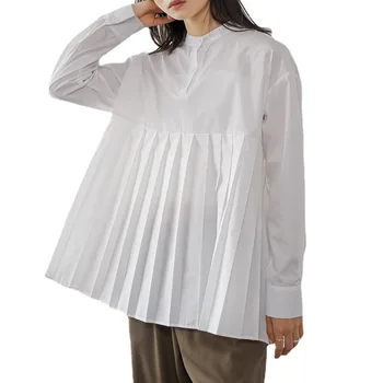 Femei Lungă Cu Mâneci Bluze Potrives Topuri Largi 2023 Primăvară Toamnă Lungă Cu Mâneci Pulover Office Lady Alb Îmbrăcăminte Îmbrăcăminte
