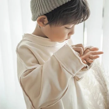 Copii Haine Baieti Haine de Primavara Toamna Tricotate Modal Fată Solidă Pulover de Sus pentru Copii din Bumbac de Moda de Îmbrăcăminte pentru Copii