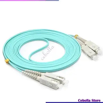 SC/UPC-SC/UPC Fiber Optic Jumper Patch Cord Multi-Mode OM3 Cablu de Fibra Multimode Duplex 3M 5M 10M