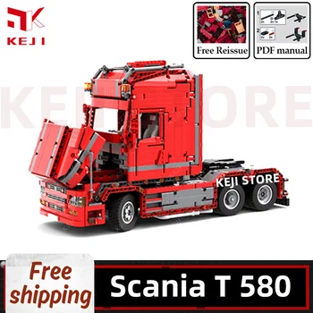 RABA Camioane Scania T580 Inginerie Vehicul Remorcă de Model Blocuri Caramizi Kituri pentru Copii Jucarii pentru Copii Baieti Cadouri de Craciun