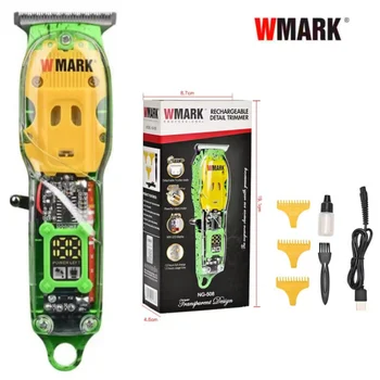 WMARK NG-508 Transparent Împingător Digital Display Foarfeca de Încărcare Wireless salon de Păr de uz Casnic Dedicat Frizer
